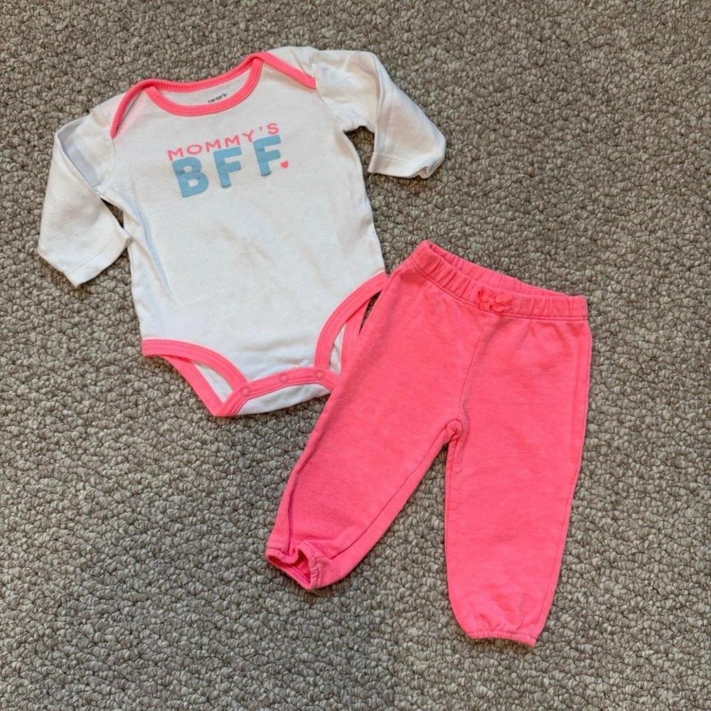 Carters Girls BFF Outfit Set Size 6 Months